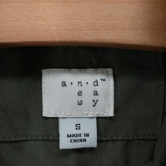 A New Day Women's Full Zip Utility Vest Green Small Drawstring Waist Pockets - Picture 8 of 12